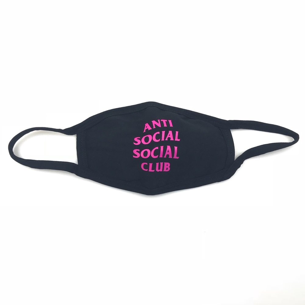 Anti Social Social Club ASSC Logo Mask Black Pink